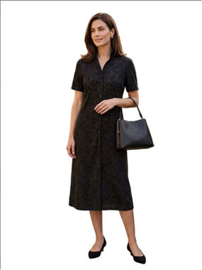 Women's Addison Alle Classic Black Midi Dress Size 14